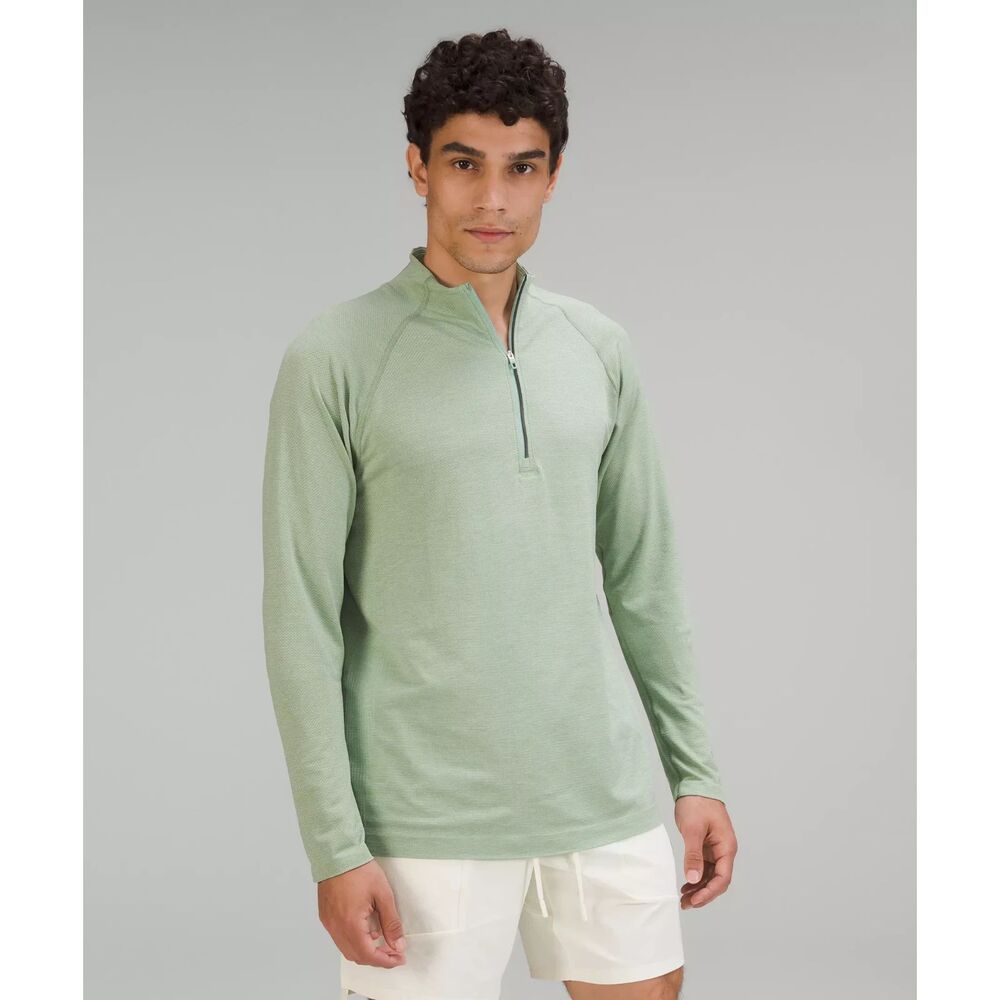 Lululemon Metal Vent Tech Half Zip Jacket Light Laurel Green men's size XL EUC